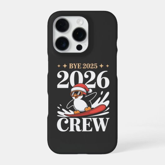 Funny Bye 2025 2026 Crew New Year Friends Squad iPhoneケース (裏面)