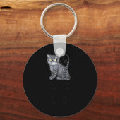 Funny Ca_ Sarcastic Cat Did I Scratched Anyone Tod キーホルダー (正面)