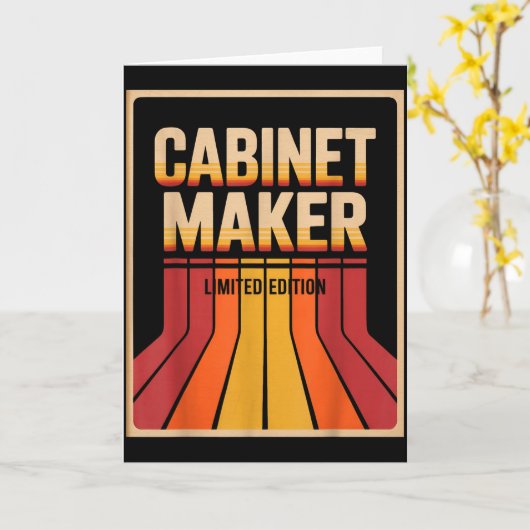 Funny Cabinet Maker Limited Edition Woodworking Hu カード (黄色い花)