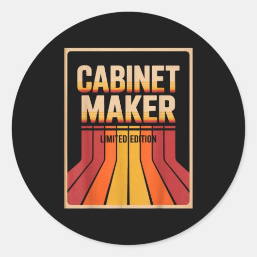 Funny Cabinet Maker Limited Edition Woodworking Hu ラウンドシール (正面)