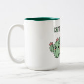 Funny Cactus and Hedgehog ツートーンマグカップ (左)