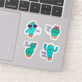 Funny cactus sticker set シール