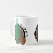 Funny Cactus With Guitar Playing Country Music コーヒーマグカップ (正面左)