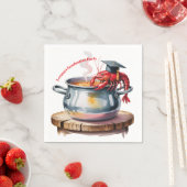 Funny Cajun Graduation Party スタンダードカクテルナプキン (インサイチュ)