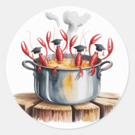 Funny Cajun Graduation Party ラウンドシール