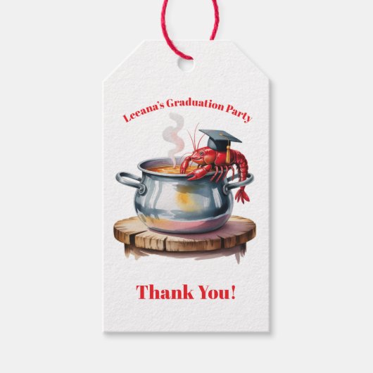 Funny Cajun Graduation Party Thank You ギフトタグ (正面)