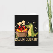 Funny Cajun Louisiana Boil Alligator Crawfish Mard カード (正面)