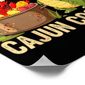 Funny Cajun Louisiana Boil Alligator Crawfish Mard ポスター (角)