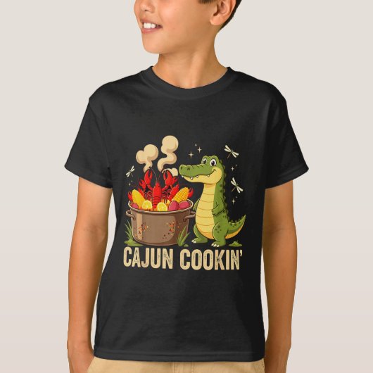 Funny Cajun Louisiana Boil Alligator Crawfish Mard Tシャツ (正面)