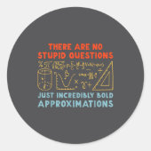 Funny Calculus Teacher Math Lover Mathematics Sarc ラウンドシール (正面)