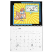 Funny Calendar For Her Gift Friend Retro "Done" カレンダー (1月 2027)