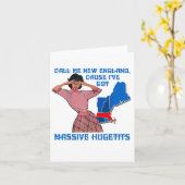 Funny Call Me New England Cause I Ve Got Mive Huge カード (黄色い花)