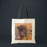 Funny Camel トートバッグ<br><div class="desc">Camel with a funny facial expression - Oman desert</div>