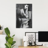 Funny Camel Bathroom Print, Newspaper Toilet ポスター (ホームオフィス)