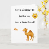 Funny Camel Knees Age Burn  カード (黄色い花)