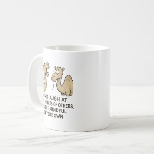 Funny Camel Mug – Witty Quote Cup コーヒーマグカップ (正面左)