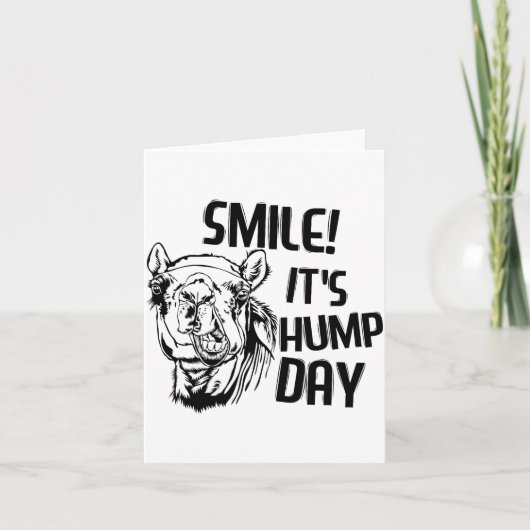 Funny Camel Smile! It's Hump Day Funny Hump Day カード (正面)