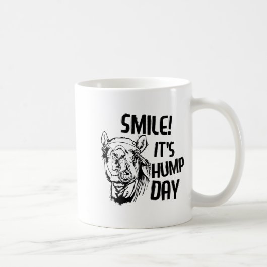 Funny Camel Smile! It's Hump Day Funny Hump Day  コーヒーマグカップ (右)