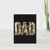 Funny Camo Dad Hunting Camouflage Deer Father's Da カード (正面)