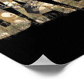 Funny Camo Dad Hunting Camouflage Deer Father's Da ポスター (角)