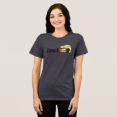 Funny Camou-flawless Chameleon Pun トライブレンドＴシャツ (正面全面)