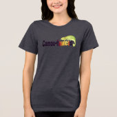 Funny Camou-flawless Chameleon Pun トライブレンドＴシャツ (正面)