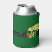 Funny Camou-flawless Chameleon Pun 缶クーラー (缶正面)