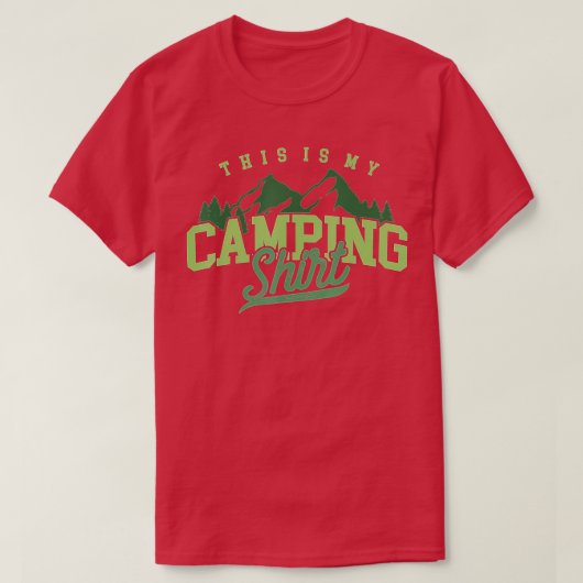 Funny Camper Camp Retro Camping Tent This Is My Ca Tシャツ (デザイン正面)