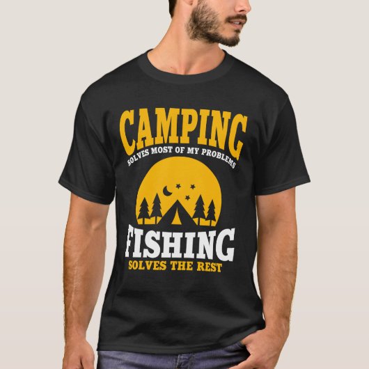 Funny Camping And Fishing girl Tシャツ (正面)