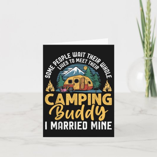 Funny Camping Camper Couple Camping Lovers Partner カード (正面)