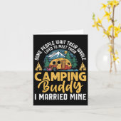 Funny Camping Camper Couple Camping Lovers Partner カード (黄色い花)