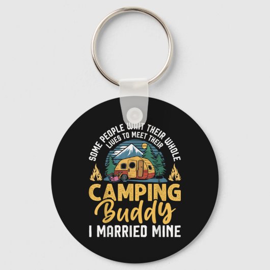 Funny Camping Camper Couple Camping Lovers Partner キーホルダー (正面)