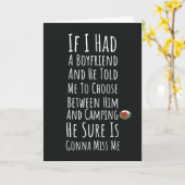 Funny Camping Cards For Women Camper For Her Girls カード (黄色い花)