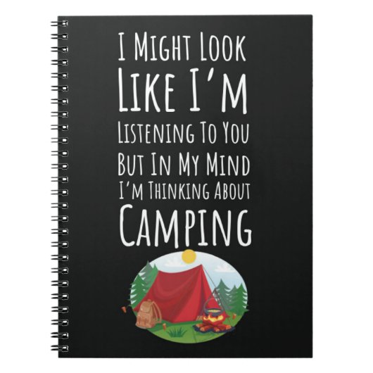 Funny Camping Gifts Camper Humor Quote Outdoor ノートブック (正面)
