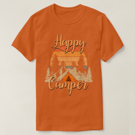 Funny Camping Hiking Lover Present Happy Camper Gi Tシャツ (デザイン正面)