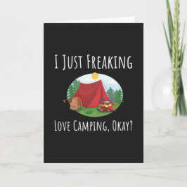 Funny Camping Lover Cards Camper Outdoors Campfire カード