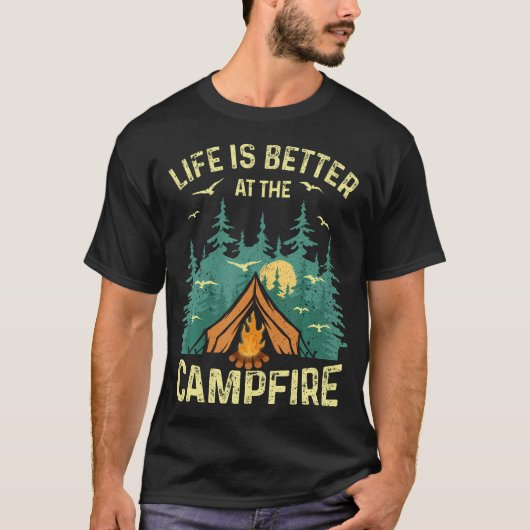 Funny Camping Lover Design For Men Women Camping V Tシャツ (正面)