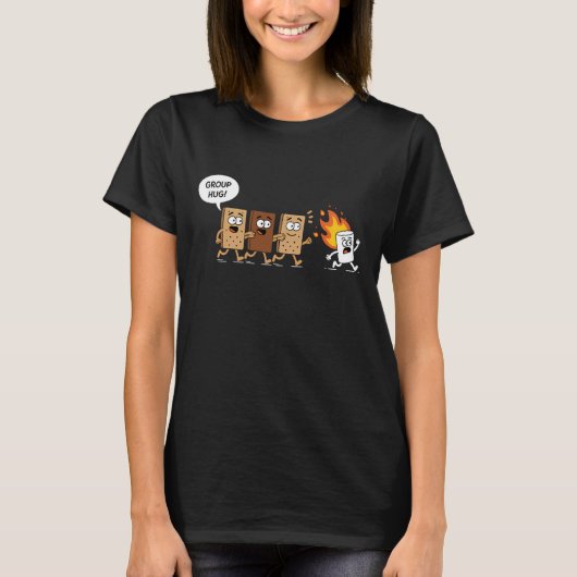 Funny Camping S'mores Group Hug Cute Marshmallow C Tシャツ (正面)