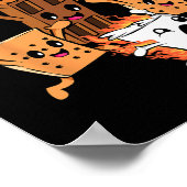 Funny Camping Smores Group Hug Marshmallow Chocola ポスター (角)