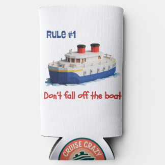 Funny Can Cooler - Rule #1 Don’t Fall Off the Boat スリム缶クーラー
