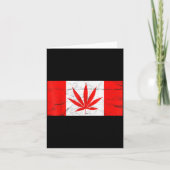 Funny Canada & Weed Leaf! Canadian New Flag Jo カード (正面)