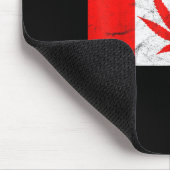Funny Canada & Weed Leaf! Canadian New Flag Jo マウスパッド (コーナー)