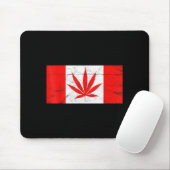 Funny Canada & Weed Leaf! Canadian New Flag Jo マウスパッド (マウス)