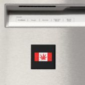 Funny Canada &amp; Weed Leaf! Canadian New Flag Jo マグネット (インサイチュ (食洗機))