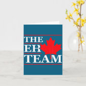 Funny Canada Eh Team Canadian Comedy Sarcasm Map  カード (黄色い花)