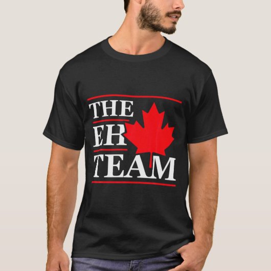 Funny Canada Eh Team Canadian Comedy Sarcasm Map  Tシャツ (正面)