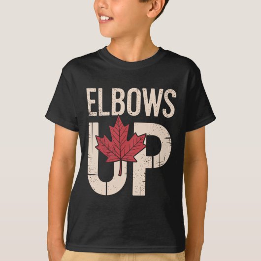 Funny Canada Meme Elbows Up (1)  Tシャツ (正面)