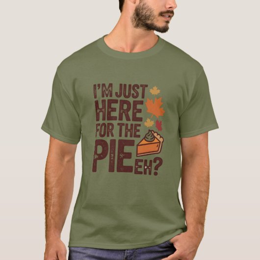 Funny Canadian Thanksgiving Pie 'Eh' Retro Fall Tシャツ (正面)