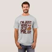 Funny Canadian Thanksgiving Pie 'Eh' Retro Fall Tシャツ (正面フル)
