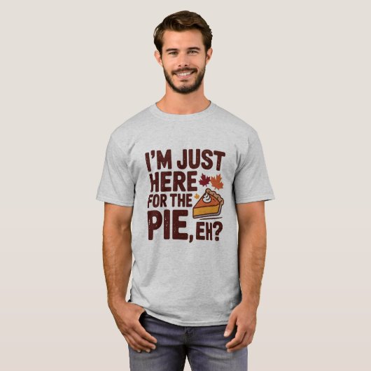 Funny Canadian Thanksgiving Pie 'Eh' Retro Fall Tシャツ (正面フル)